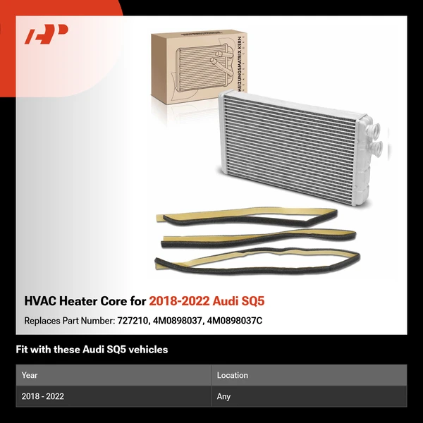 HVAC Heater Core for 2018-2022 Audi SQ5