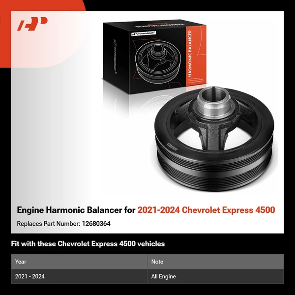 Engine Harmonic Balancer for 2021-2024 Chevrolet Express 4500