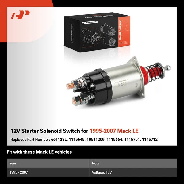 12V Starter Solenoid Switch for 1995-2007 Mack LE