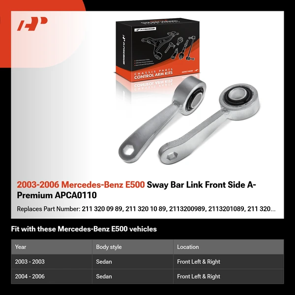 2003-2006 Mercedes-Benz E500 Sway Bar Link Front Side A-Premium APCA0110