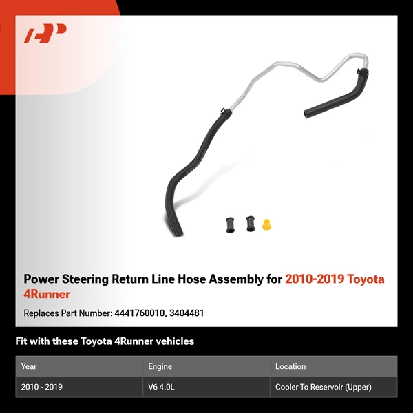 Power Steering Return Line Hose Assembly for 2010-2019 Toyota 4Runner
