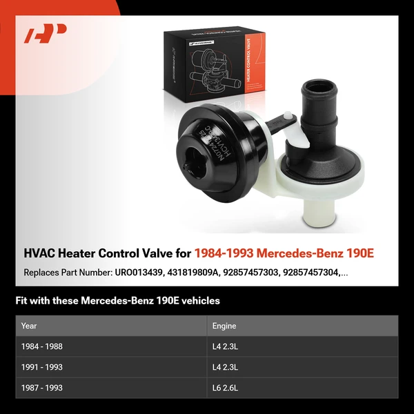 HVAC Heater Control Valve for 1984-1993 Mercedes-Benz 190E