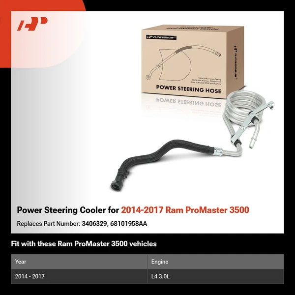 Power Steering Cooler for 2014-2017 Ram ProMaster 3500