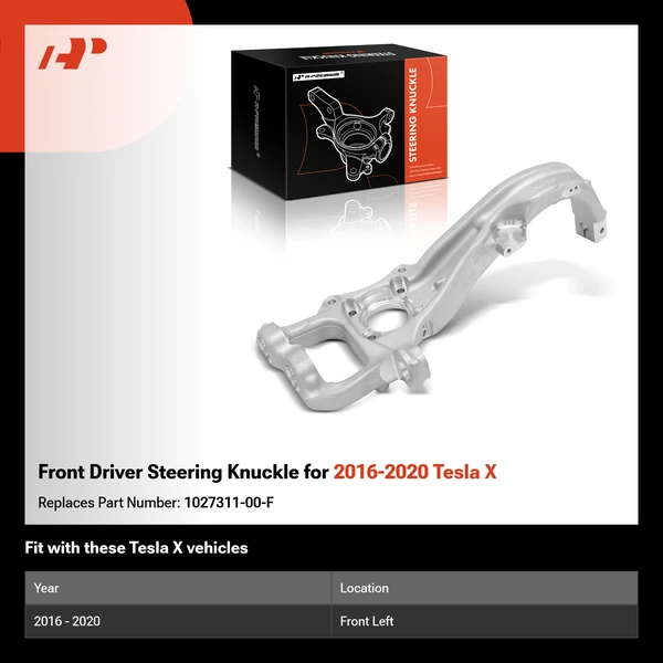 Front Driver Steering Knuckle for 2016-2020 Tesla X