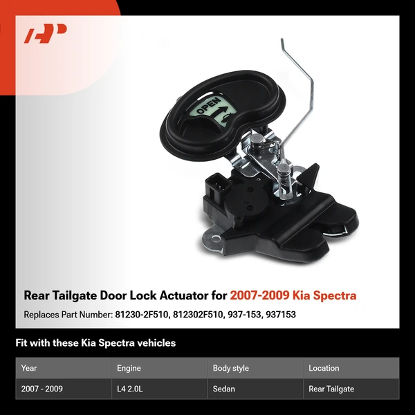 Rear Tailgate Door Lock Actuator for 2007-2009 Kia Spectra