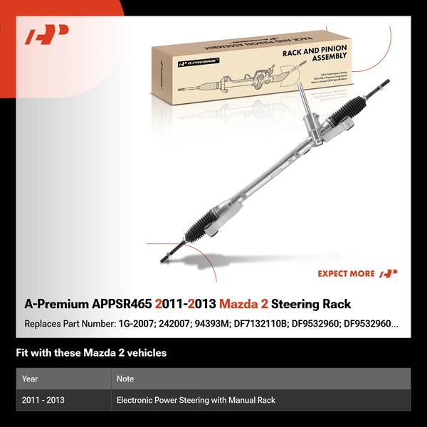 A-Premium APPSR465 2011-2013 Mazda 2 Steering Rack