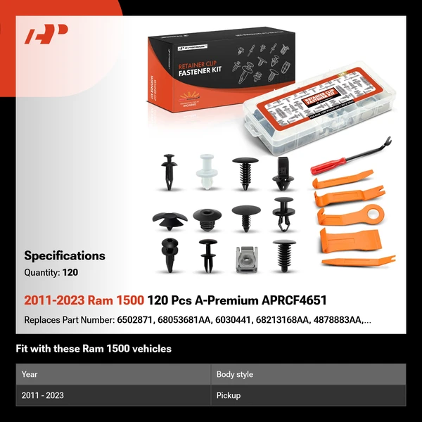 2011-2023 Ram 1500 120 Pcs A-Premium APRCF4651