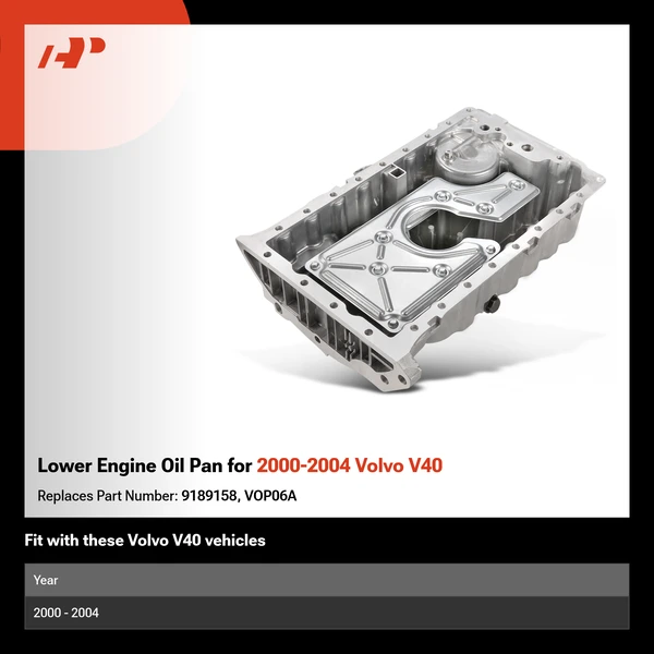 Lower Engine Oil Pan for 2000-2004 Volvo V40