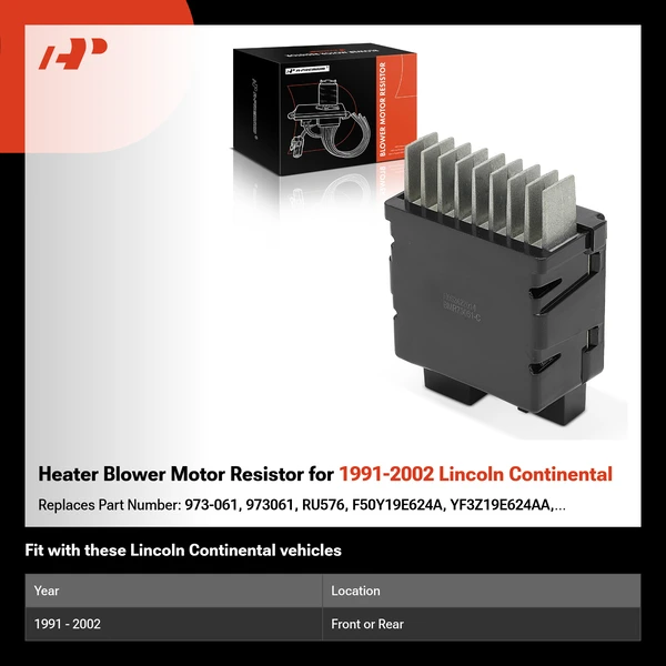 Heater Blower Motor Resistor for 1991-2002 Lincoln Continental