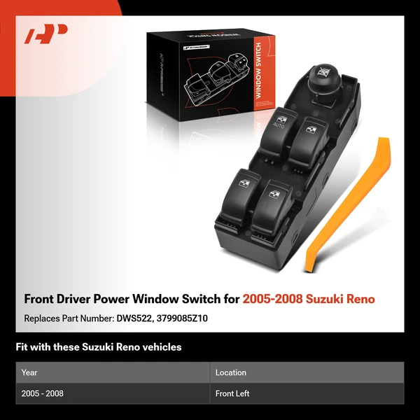 Front Driver Power Window Switch for 2005-2008 Suzuki Reno
