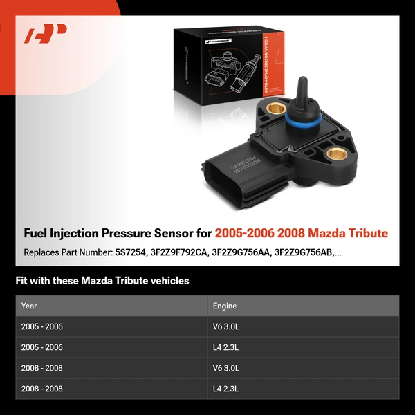 Fuel Injection Pressure Sensor for 2005-2006 2008 Mazda Tribute