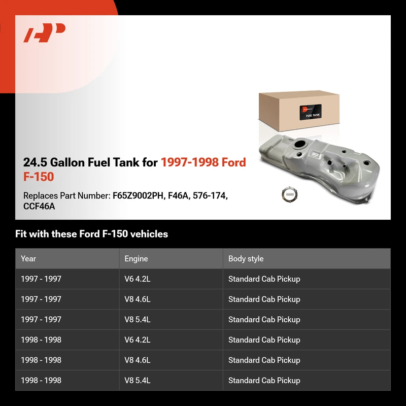 24.5 Gallon Fuel Tank for 1997-1998 Ford F-150