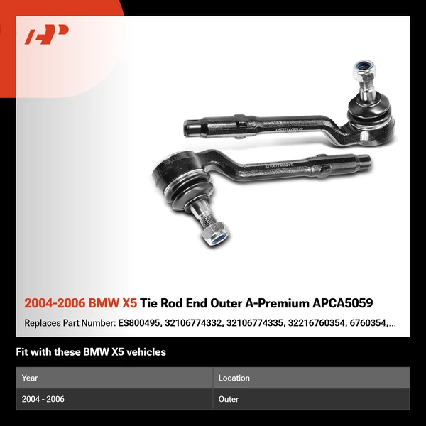 2004-2006 BMW X5 Tie Rod End Outer A-Premium APCA5059
