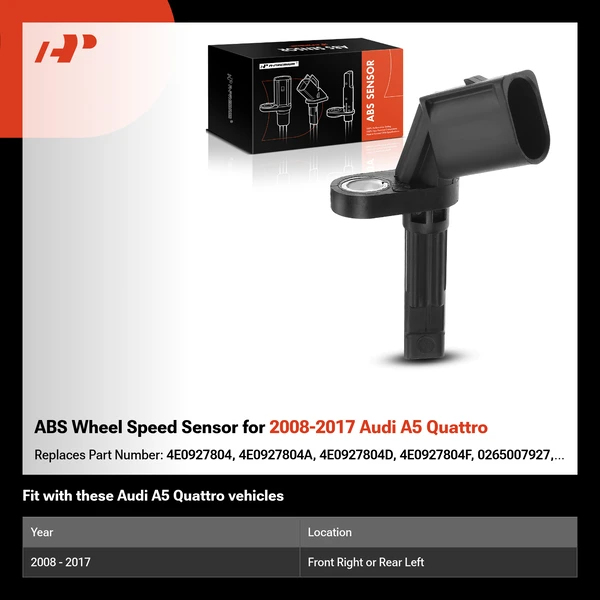 ABS Wheel Speed Sensor for 2008-2017 Audi A5 Quattro