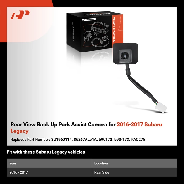 Rear View Back Up Park Assist Camera for 2016-2017 Subaru Legacy