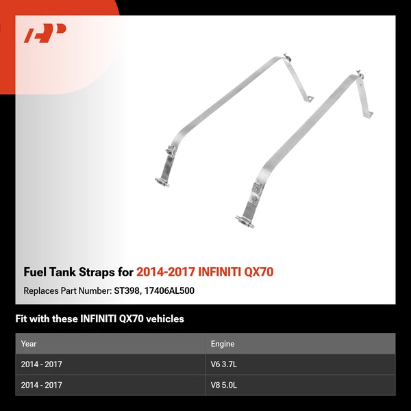 Fuel Tank Straps for 2014-2017 INFINITI QX70