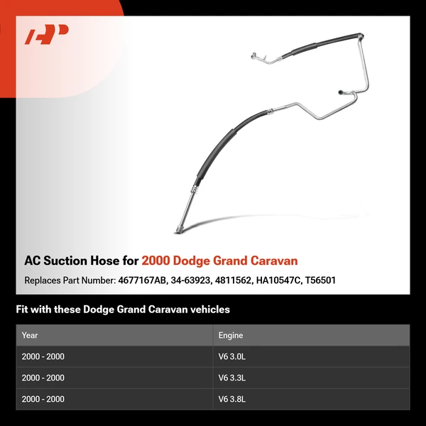 AC Suction Hose for 2000 Dodge Grand Caravan