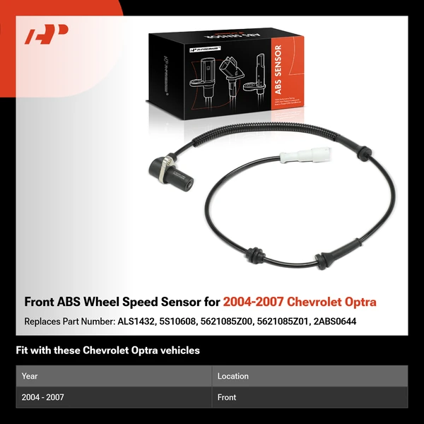 Front ABS Wheel Speed Sensor for 2004-2007 Chevrolet Optra