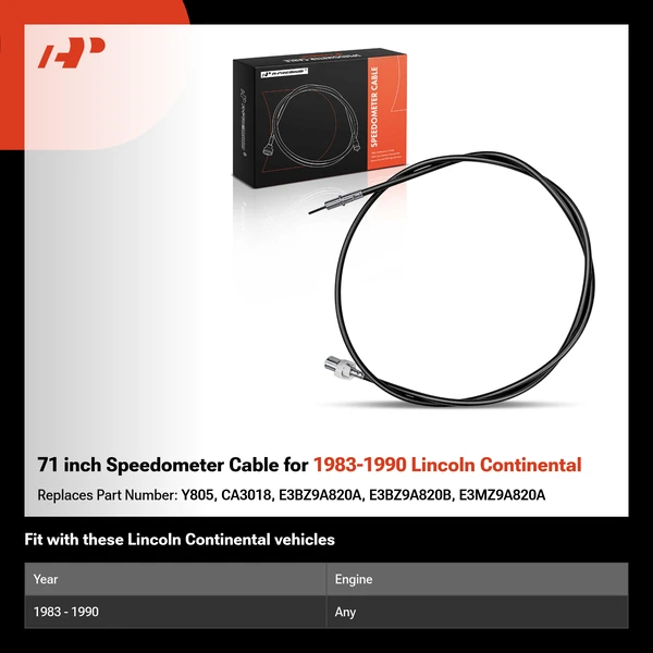 71 inch Speedometer Cable for 1983-1990 Lincoln Continental