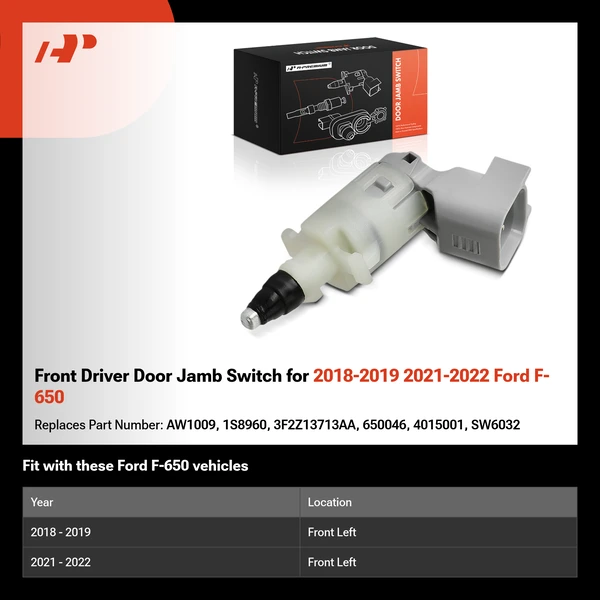 Front Driver Door Jamb Switch for 2018-2019 2021-2022 Ford F-650