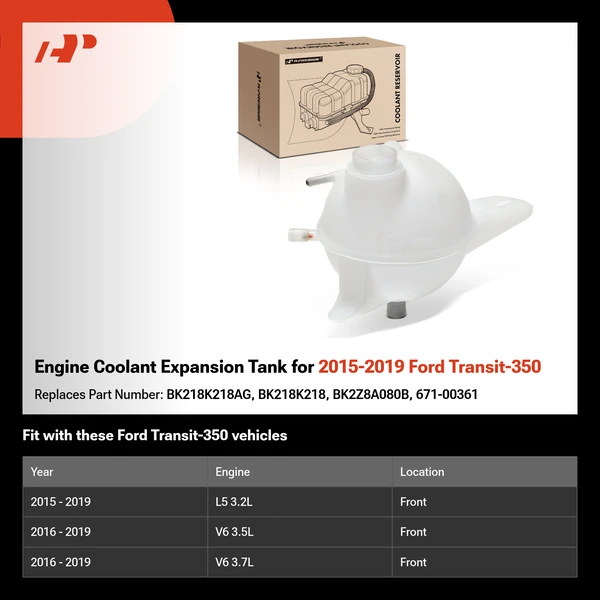 Engine Coolant Expansion Tank for 2015-2019 Ford Transit-350