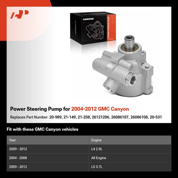 Power Steering Pump for 2004-2012 GMC Canyon