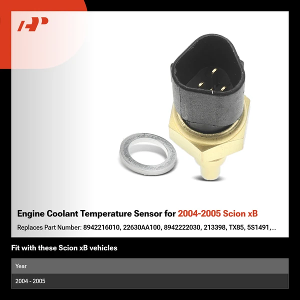 Engine Coolant Temperature Sensor for 2004-2005 Scion xB