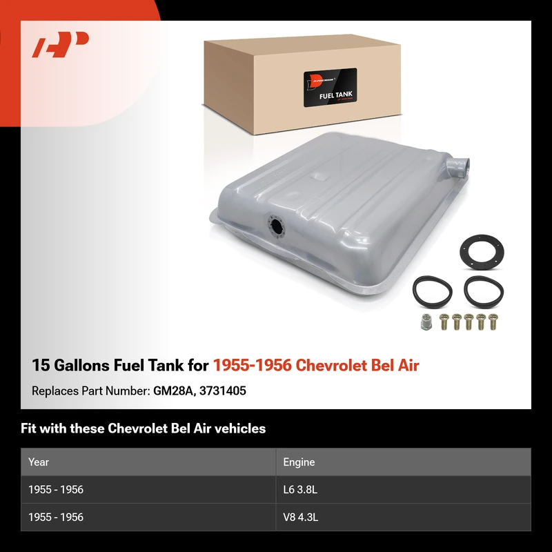 15 Gallons Fuel Tank for 1955-1956 Chevrolet Bel Air