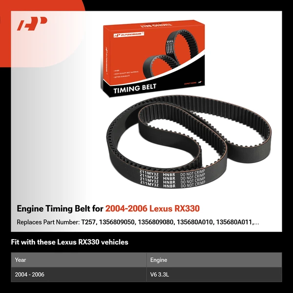 Engine Timing Belt for 2004-2006 Lexus RX330
