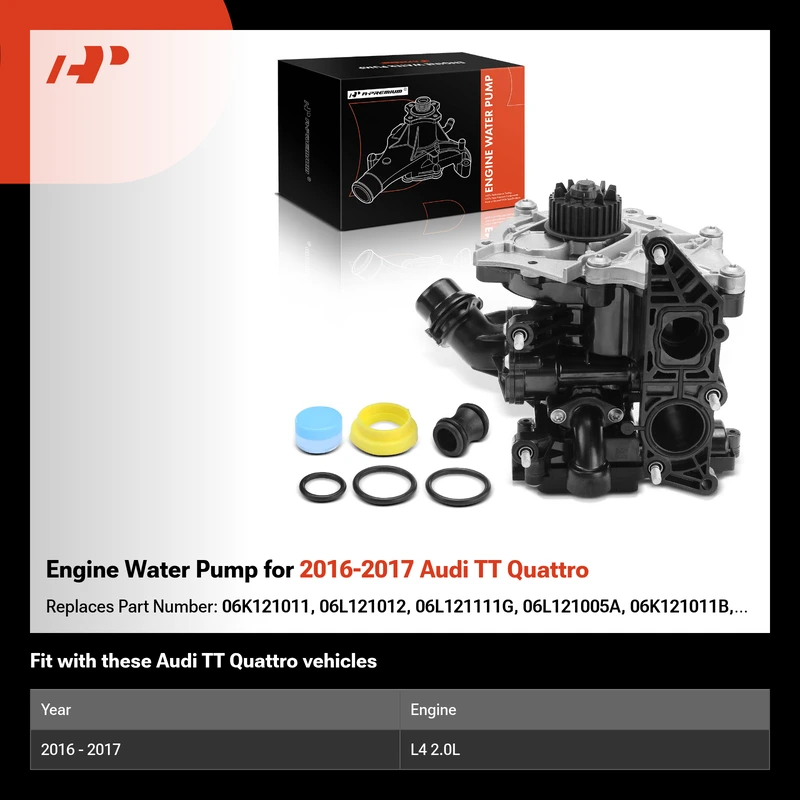 Engine Water Pump for 2016-2017 Audi TT Quattro