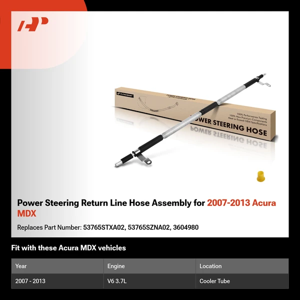 Power Steering Return Line Hose Assembly for 2007-2013 Acura MDX