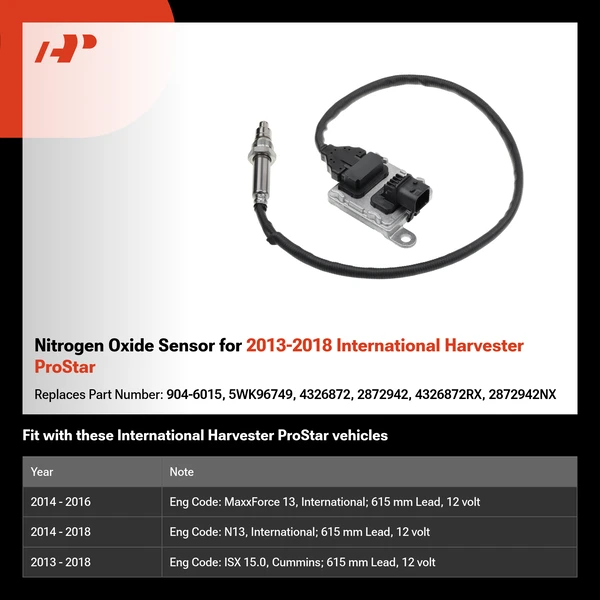 Nitrogen Oxide Sensor for 2013-2018 International Harvester ProStar