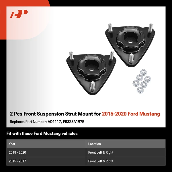 2 Pcs Front Suspension Strut Mount for 2015-2020 Ford Mustang