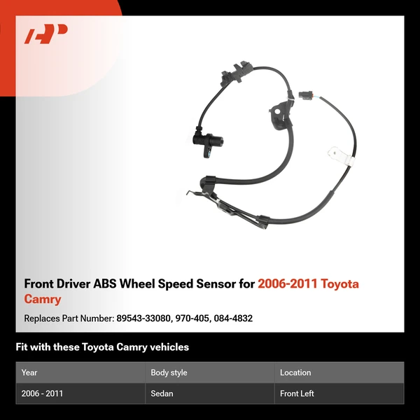 Front Driver ABS Wheel Speed Sensor for 2006-2011 Toyota Camry