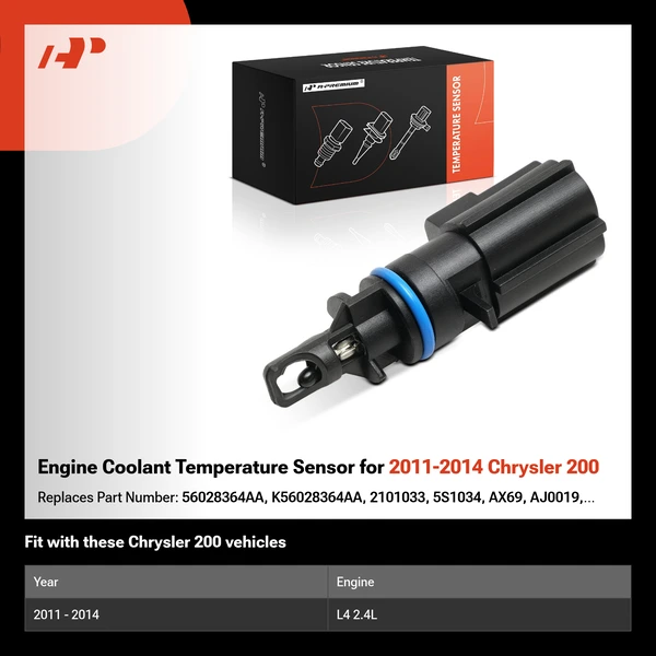 Engine Coolant Temperature Sensor for 2011-2014 Chrysler 200
