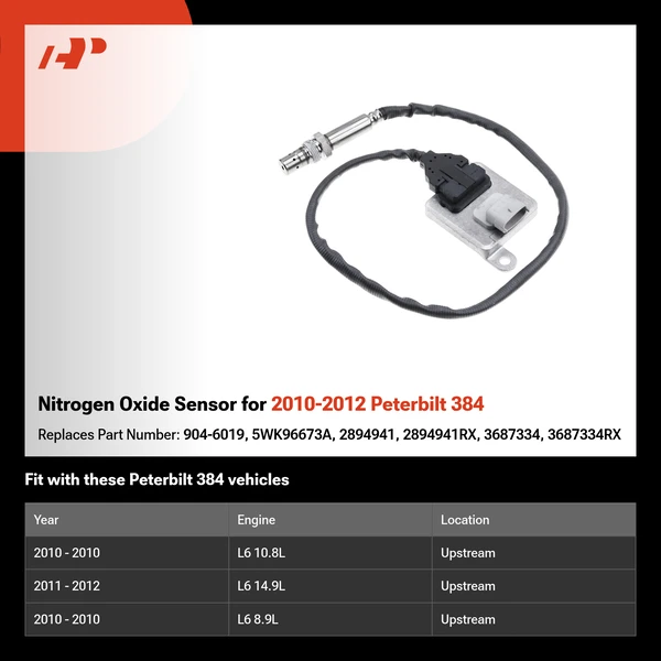 Nitrogen Oxide Sensor for 2010-2012 Peterbilt 384