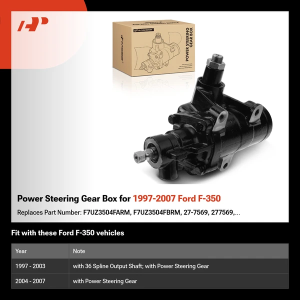 Power Steering Gear Box for 1997-2007 Ford F-350