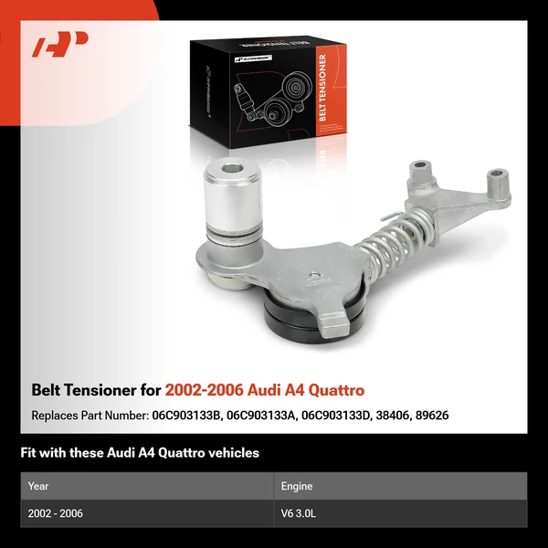 Belt Tensioner for 2002-2006 Audi A4 Quattro
