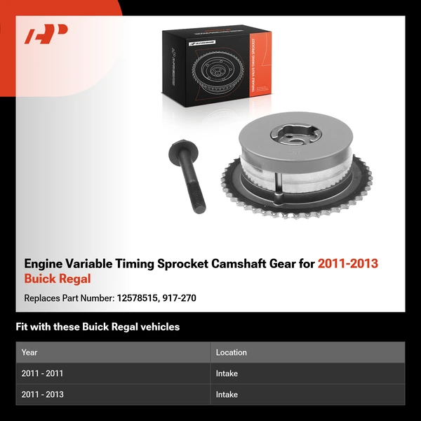 Engine Variable Timing Sprocket Camshaft Gear for 2011-2013 Buick Regal