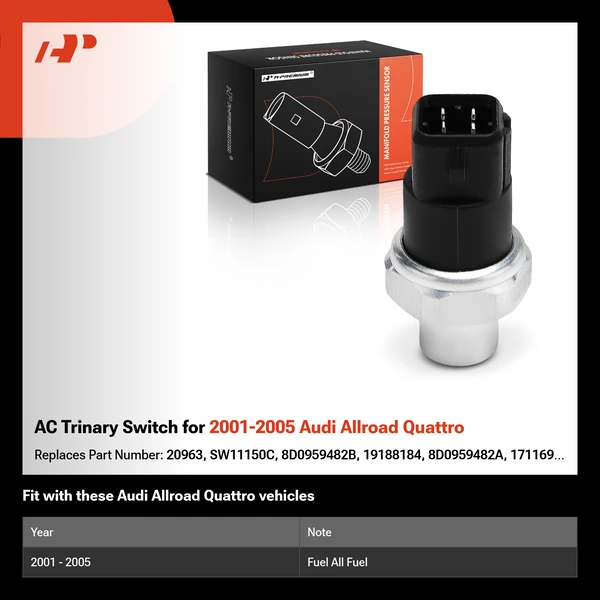 AC Trinary Switch for 2001-2005 Audi Allroad Quattro