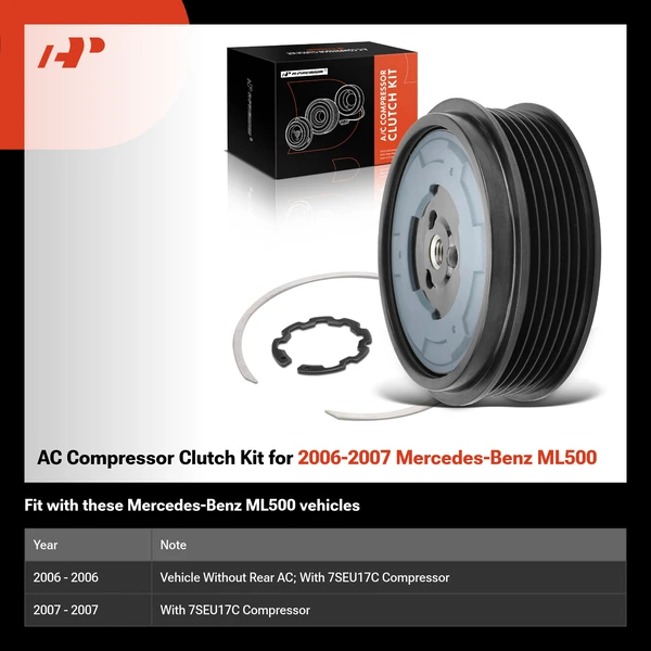 AC Compressor Clutch Kit for 2006-2007 Mercedes-Benz ML500