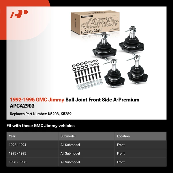 1992-1996 GMC Jimmy Ball Joint Front Side A-Premium APCA2903