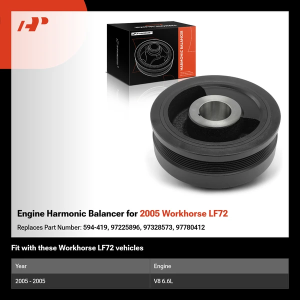 Engine Harmonic Balancer for 2005 Workhorse LF72
