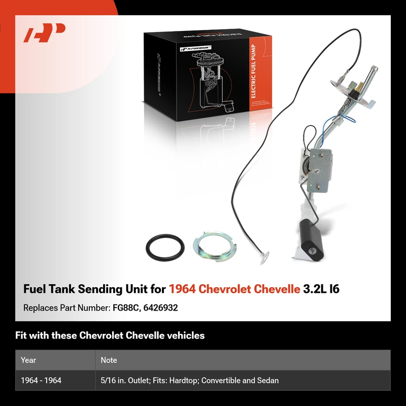 Fuel Tank Sending Unit for 1964 Chevrolet Chevelle 3.2L l6