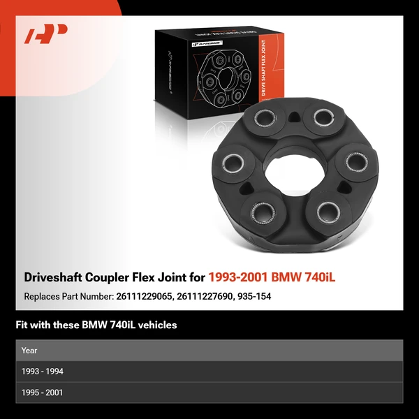 Driveshaft Coupler Flex Joint for 1993-2001 BMW 740iL
