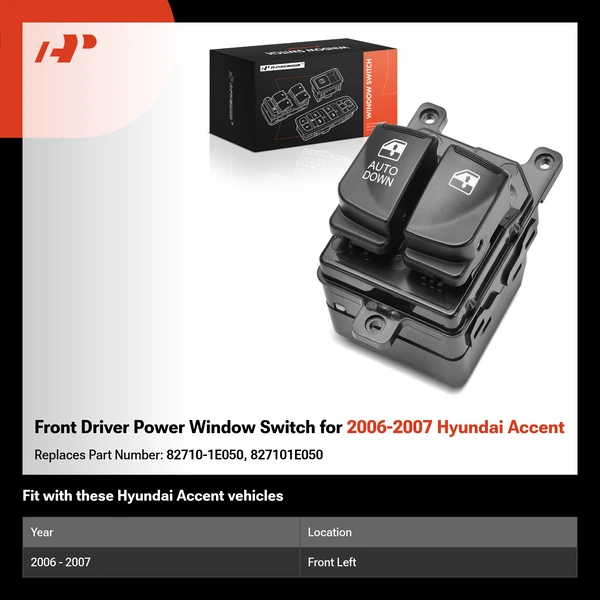 Front Driver Power Window Switch for 2006-2007 Hyundai Accent