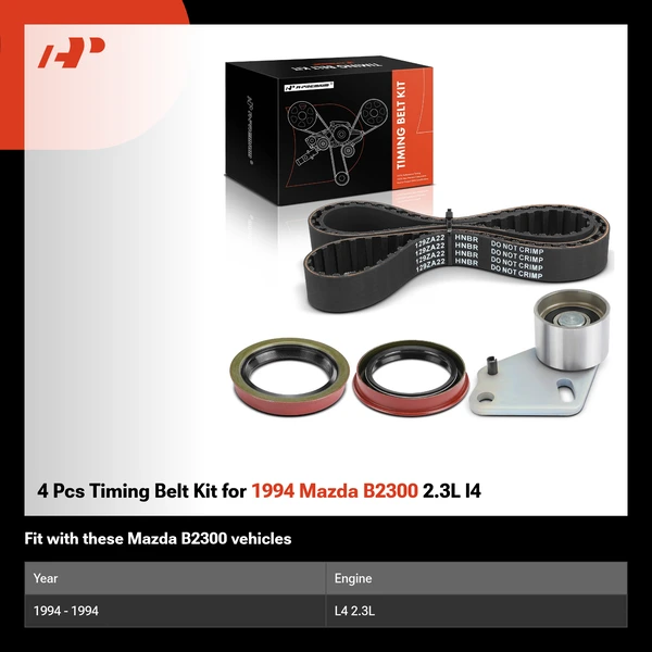 4 Pcs Timing Belt Kit for 1994 Mazda B2300 2.3L l4