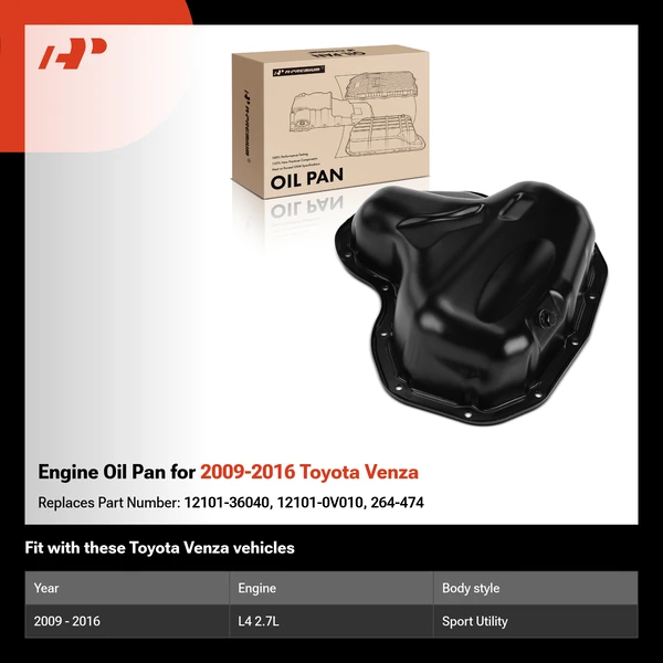 Engine Oil Pan for 2009-2016 Toyota Venza