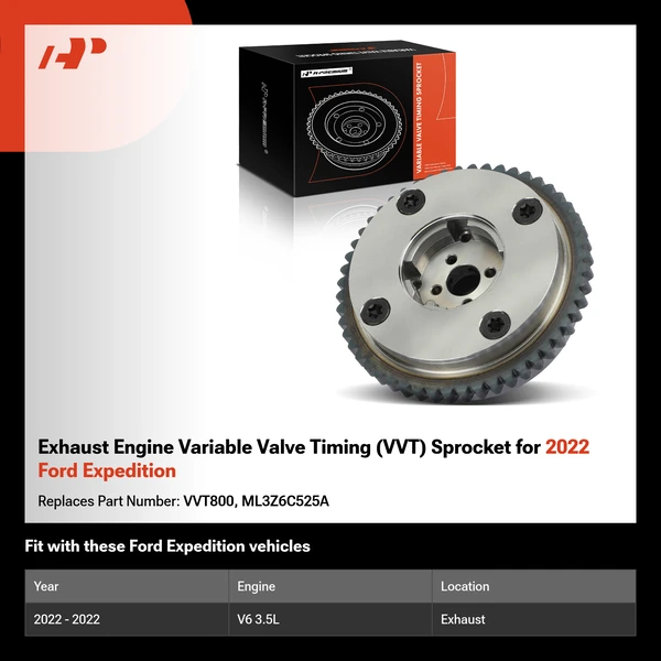 Exhaust Engine Variable Valve Timing (VVT) Sprocket for 2022 Ford Expedition