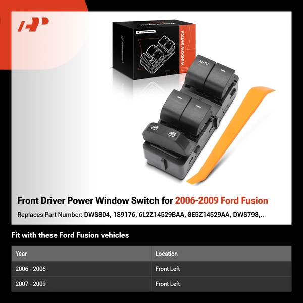 Front Driver Power Window Switch for 2006-2009 Ford Fusion